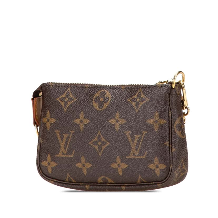 Louis Vuitton Monogram Mini Pochette Accessoires Brown Canvas Good condition - Back View