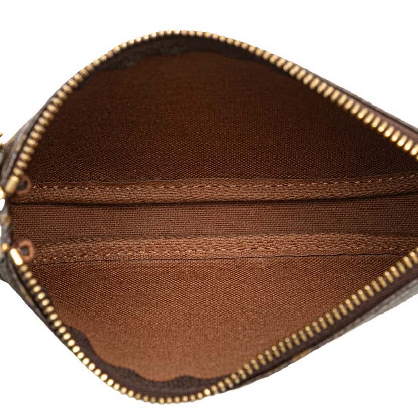 Louis Vuitton Monogram Mini Pochette Accessoires Brown Canvas Good condition - Model View