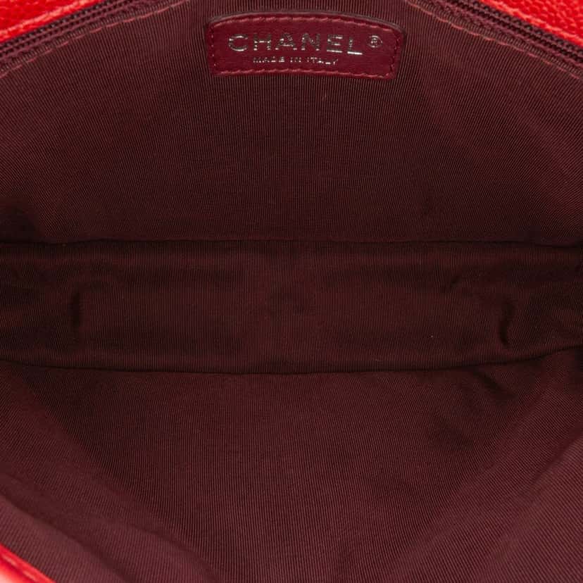 Chanel Medium Caviar French Riviera Flap Red Leather Good condition - Box View