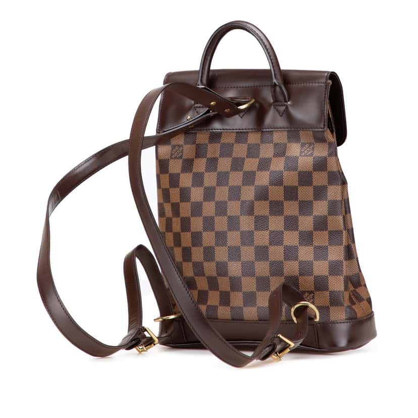 Louis Vuitton Damier Ebene Soho Brown Canvas Good condition - Back View