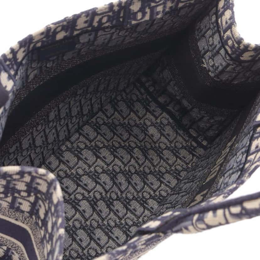 Dior Medium Oblique Canvas Book Tote Blue Canvas Good condition - Inside View