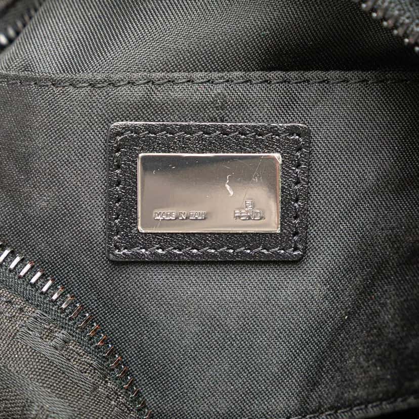 Fendi Mini Zucchino Canvas Handbag Black Canvas Good condition - Box View
