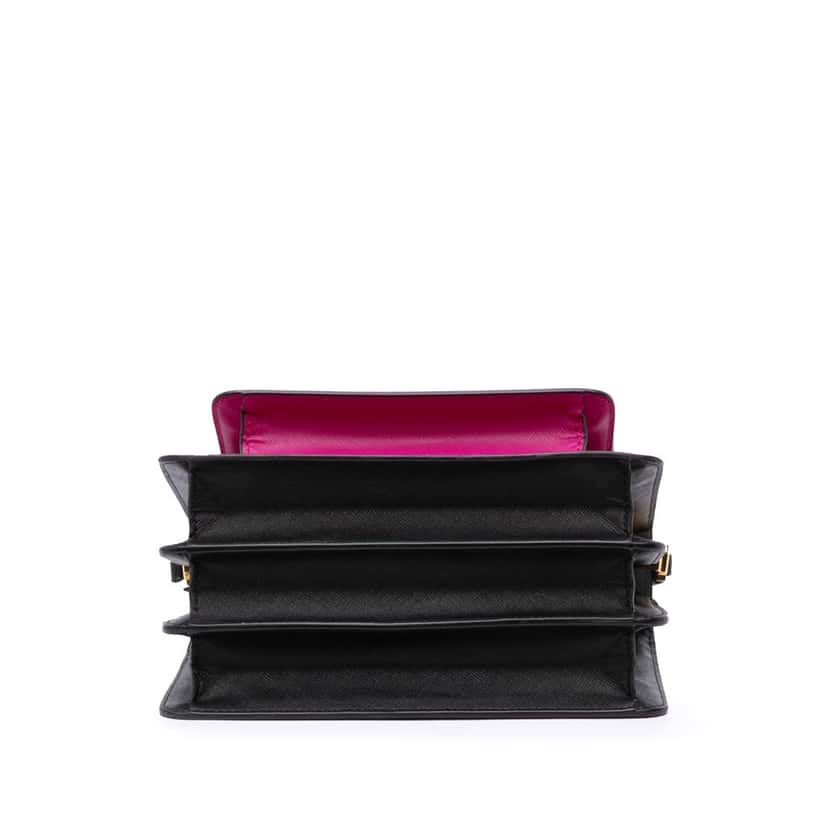 Marni Tricolor Leather Trunk Crossbody Pink Leather Good condition - Inside View