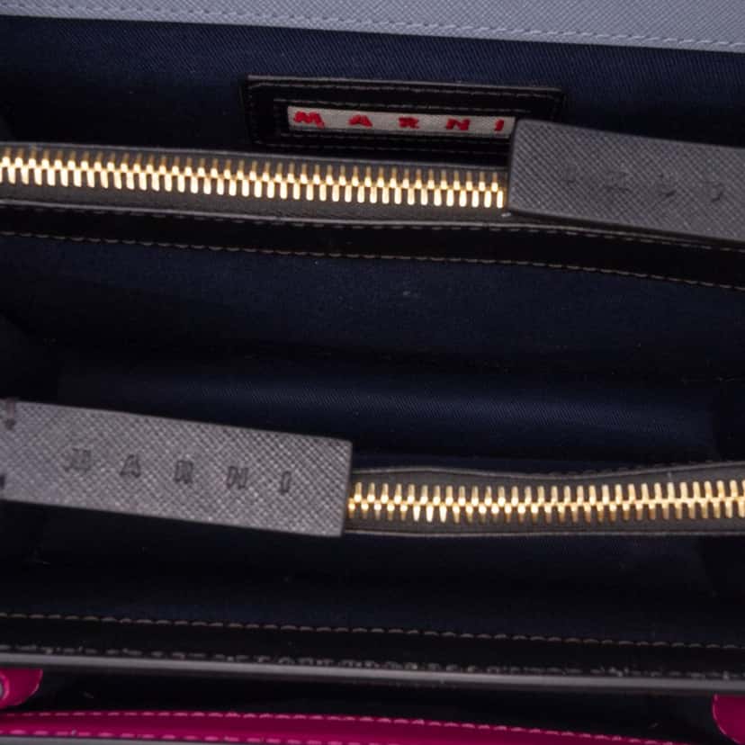 Marni Tricolor Leather Trunk Crossbody Pink Leather Good condition - Model View
