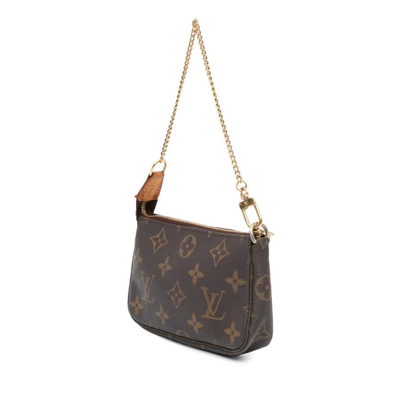 Louis Vuitton Monogram Mini Pochette Accessoires Brown Canvas Good condition - Back View