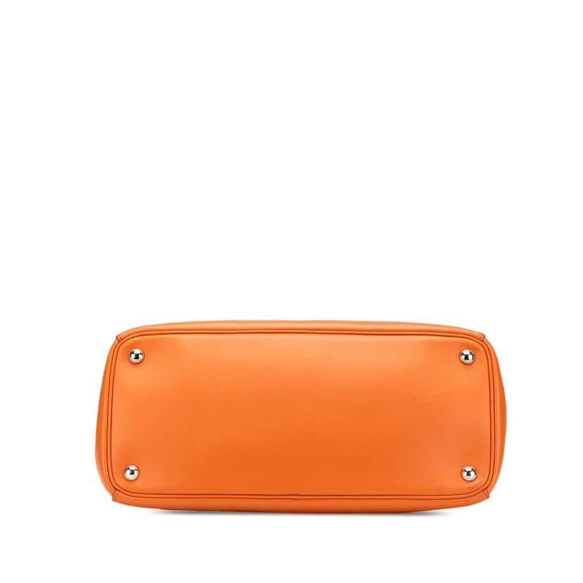 Prada Medium Soft Calf Galleria Double Zip Tote Orange Leather Good condition - Inside View