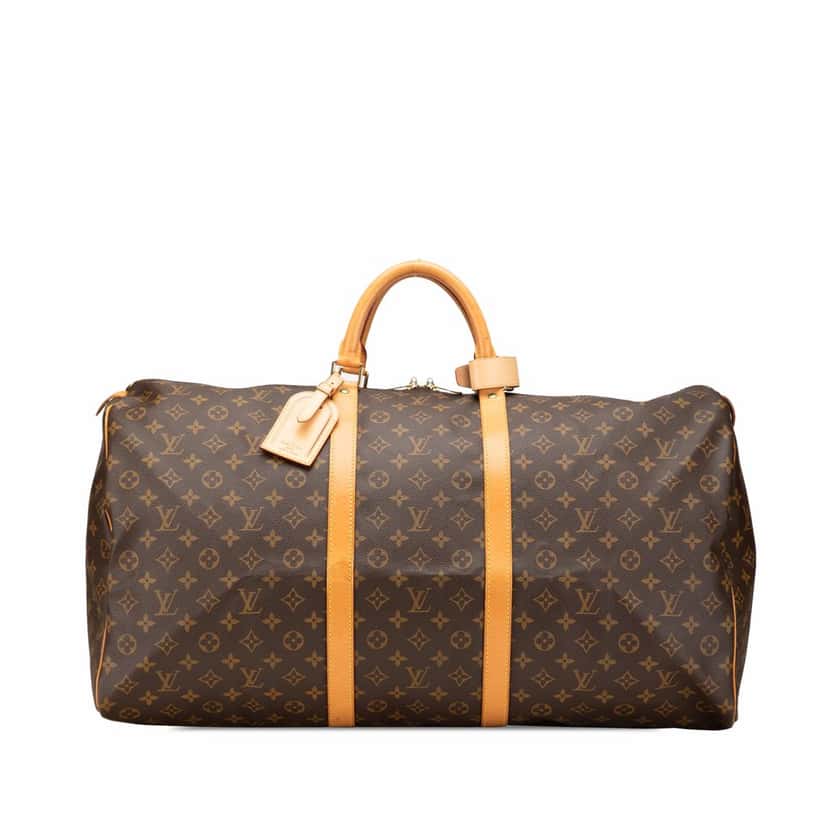 Louis Vuitton Monogram Keepall 60 Brown Canvas Good condition - Front View