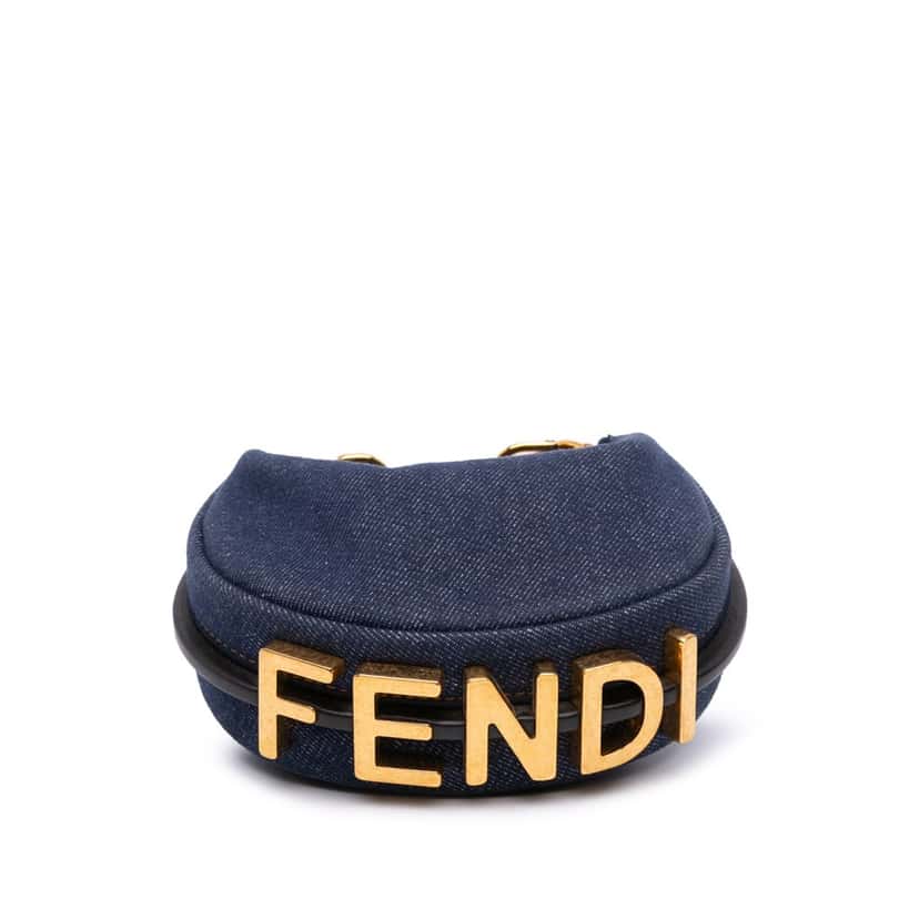 Fendi Nano Denim Fendigraphy Hobo Blue Denim Good condition - Inside View
