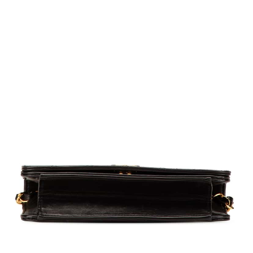 Chanel Mini CC Quilted Lambskin Full Flap Black Leather Good condition - Inside View