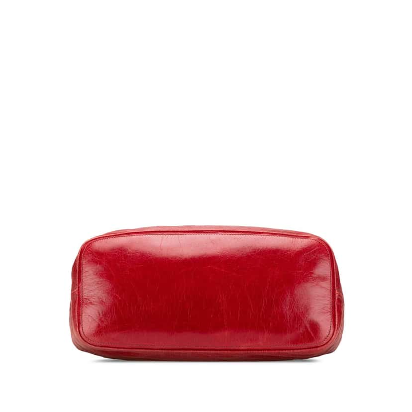 Prada Vitello Shine Shoulder Bag Red Leather Good condition - Inside View