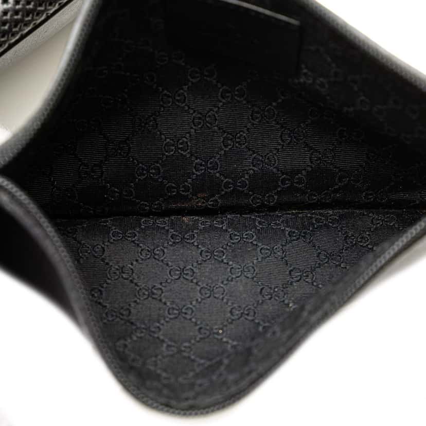 Gucci Perforated Calfskin Jackie Shoulder Bag Black Leather Good condition - Box View
