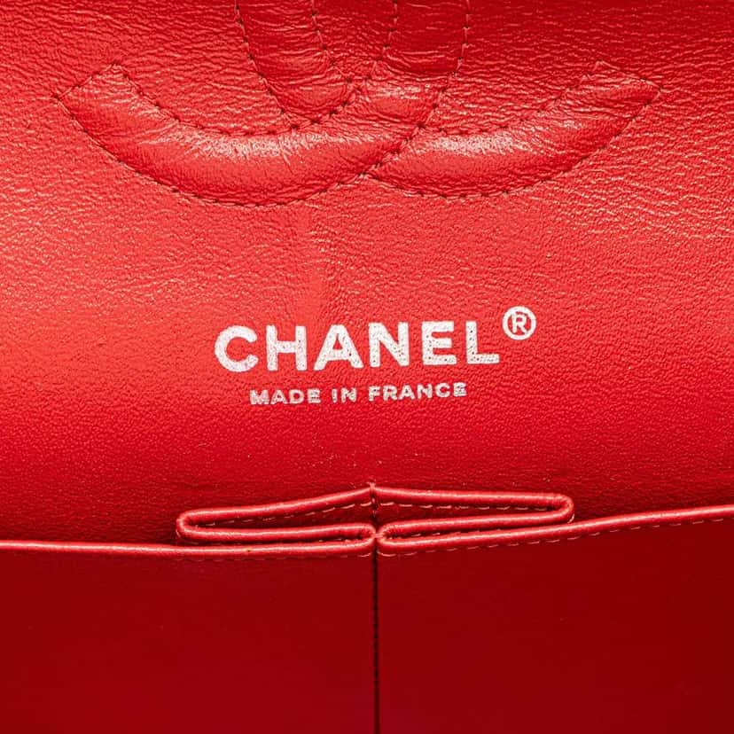 Chanel Medium Classic Caviar Double Flap Red Leather Good condition - Box View