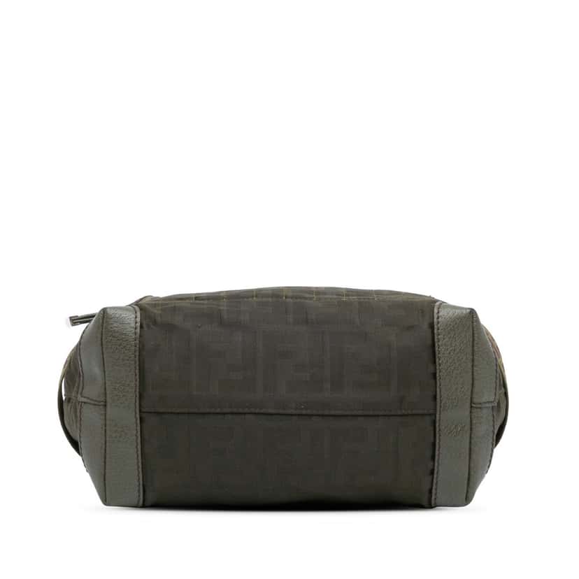 Fendi Zucca Nylon Zip Code Handbag Green Good condition - Inside View