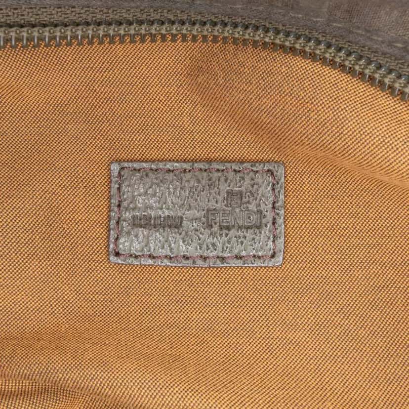 Fendi Zucca Nylon Zip Code Handbag Green Good condition - Box View