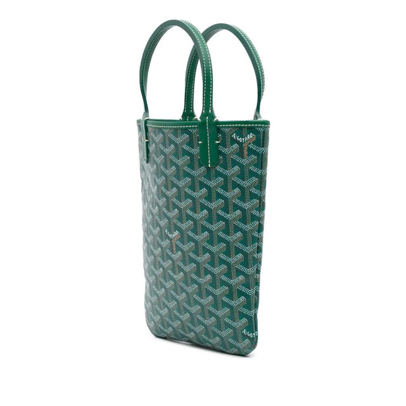Goyard Goyardine Poitiers Green Canvas Good condition - Back View