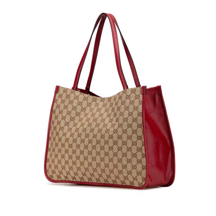 Gucci GG Canvas Horsebit 1955 Tote Brown Canvas Good condition - Back View