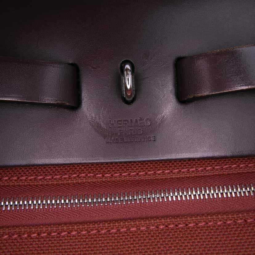 Hermès Toile Herbag Zip 31 Red Canvas Good condition - Box View