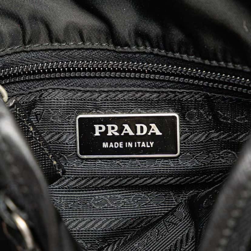 Prada Tessuto Buckle Messenger Bag Black Good condition - Box View
