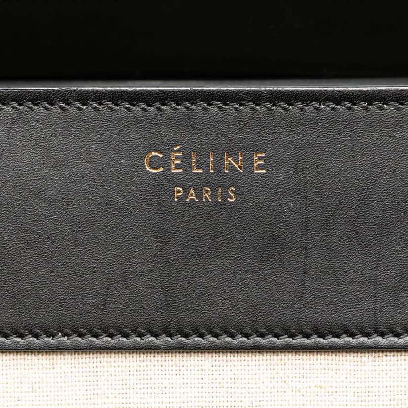 Celine Mini Canvas Tricolor Luggage Tote White Canvas Good condition - Box View