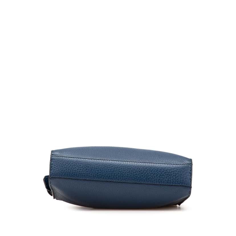 Fendi Mini Calfskin Romano Selleria Peekaboo Iconic Fit Satchel Blue Leather Good condition - Inside View