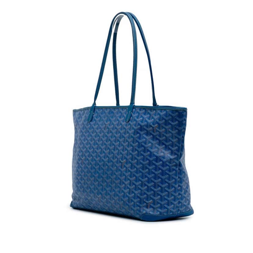 Goyard Goyardine Artois MM Blue Canvas Good condition - Back View