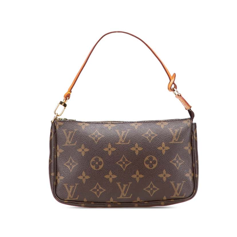 Louis Vuitton Monogram Pochette Accessoires Brown Canvas Good condition - Front View