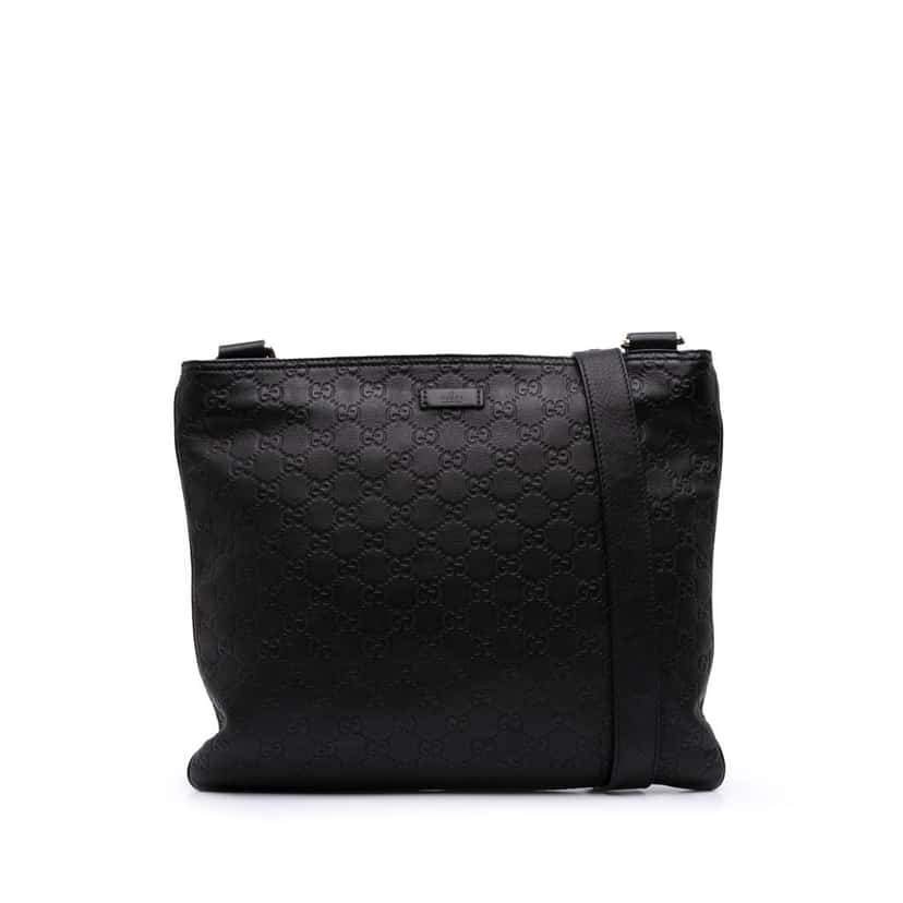 Gucci Guccissima Crossbody Black Leather Good condition - Front View