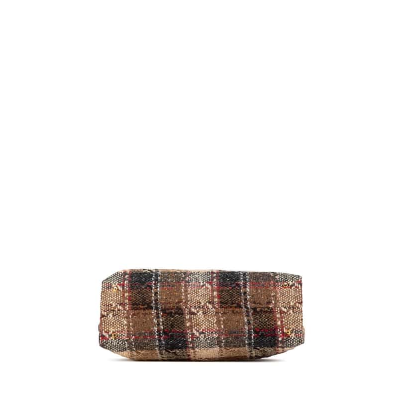 Burberry Plaid Tweed Tote Brown Tweed Good condition - Inside View