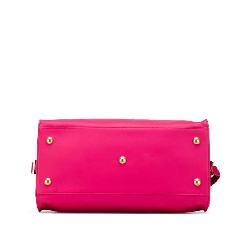 Saint Laurent Small Calfskin Cabas Chyc Satchel Pink Leather Good condition - Inside View