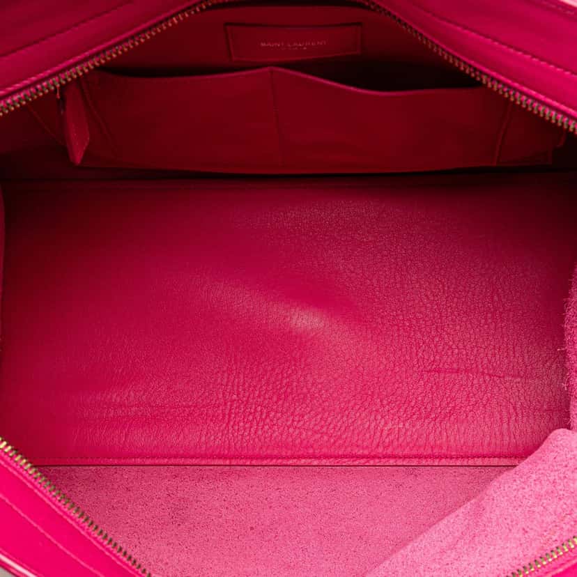 Saint Laurent Small Calfskin Cabas Chyc Satchel Pink Leather Good condition - Model View