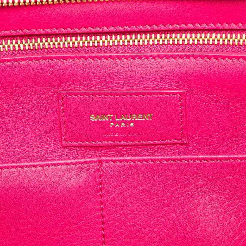 Saint Laurent Small Calfskin Cabas Chyc Satchel Pink Leather Good condition - Box View
