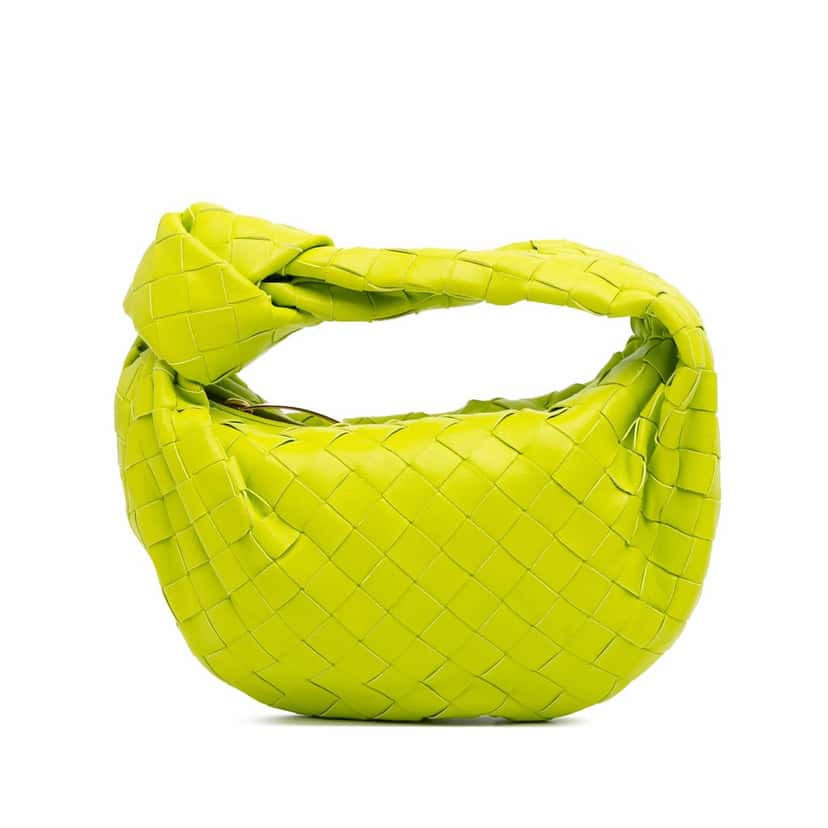 Bottega Veneta Mini Nappa Intrecciato Jodie Green Leather Good condition - Front View