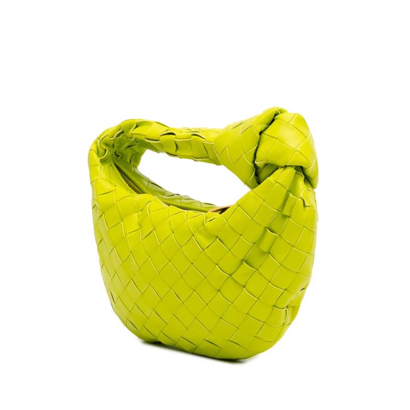 Bottega Veneta Mini Nappa Intrecciato Jodie Green Leather Good condition - Back View