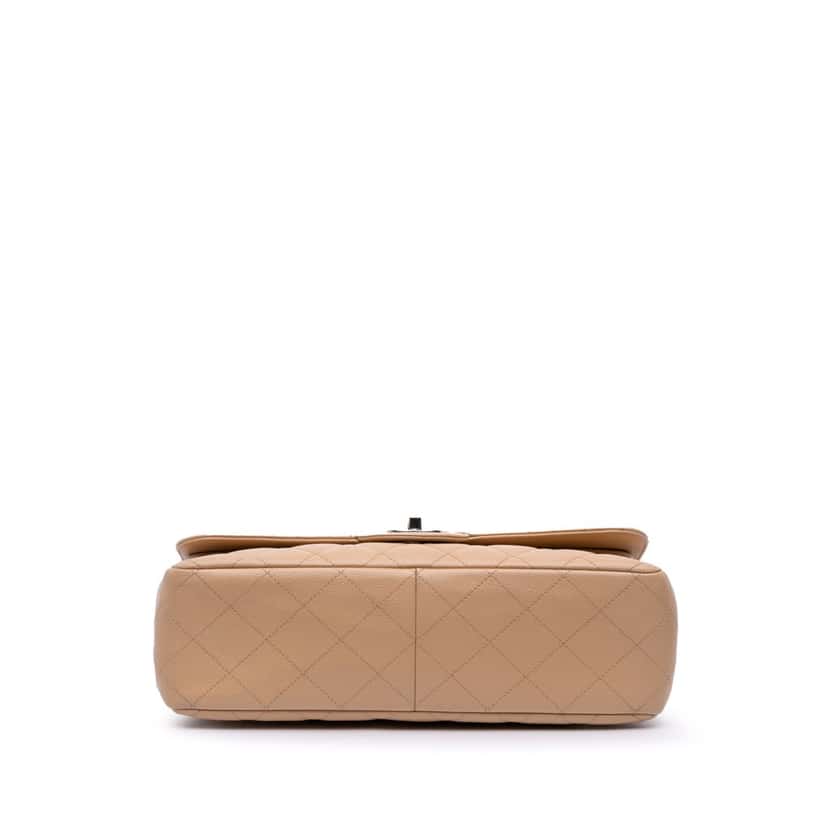 Chanel Jumbo Classic Caviar Double Flap Brown Leather Good condition - Inside View