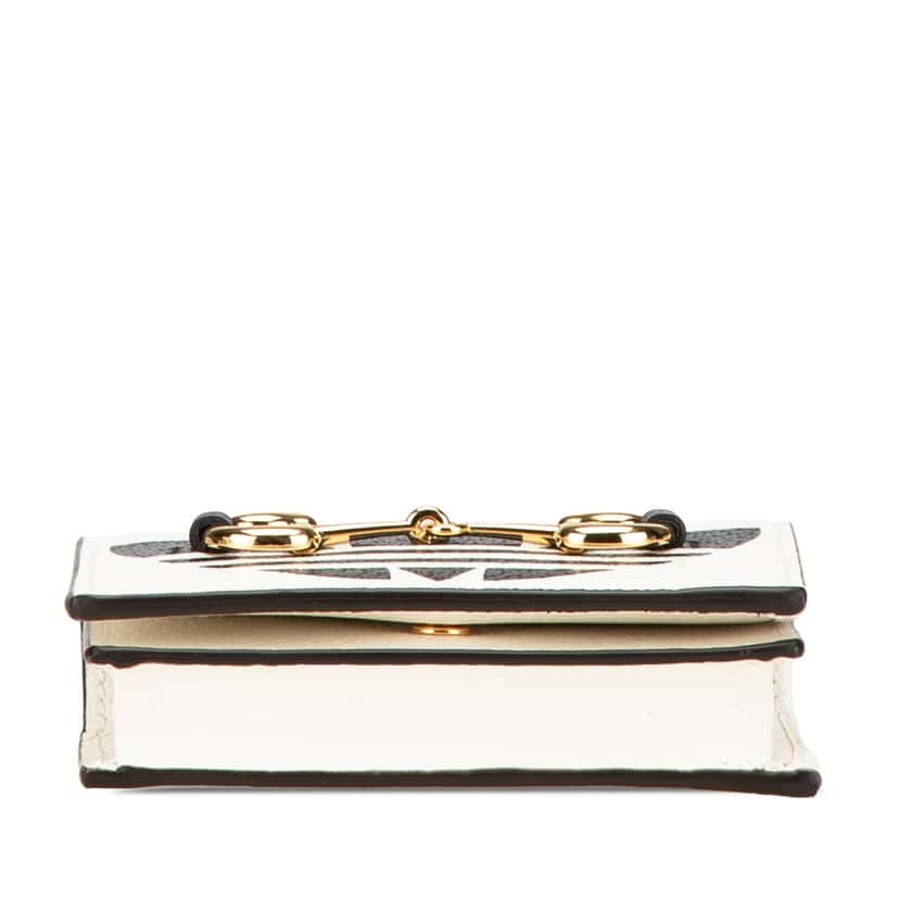 Gucci Adidas Leather Horsebit Wallet on Strap White Leather Good condition - Inside View