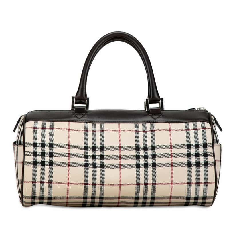 Burberry House Check Handbag Brown Canvas Good condition - Inside View