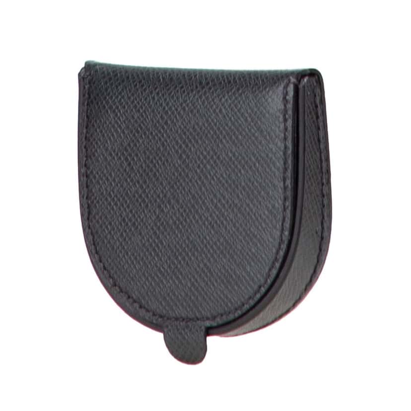 Louis Vuitton Taiga Porte Monnaie Cuvette Coin Purse Black Leather Good condition - Back View