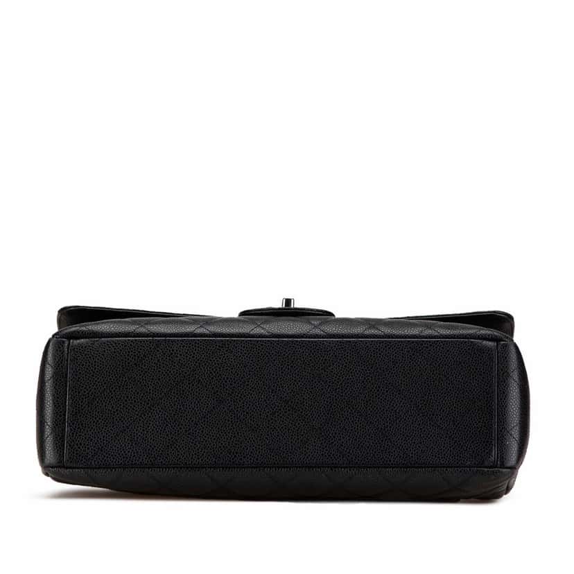 Chanel Maxi Classic Caviar Single Flap Black Leather Good condition - Inside View