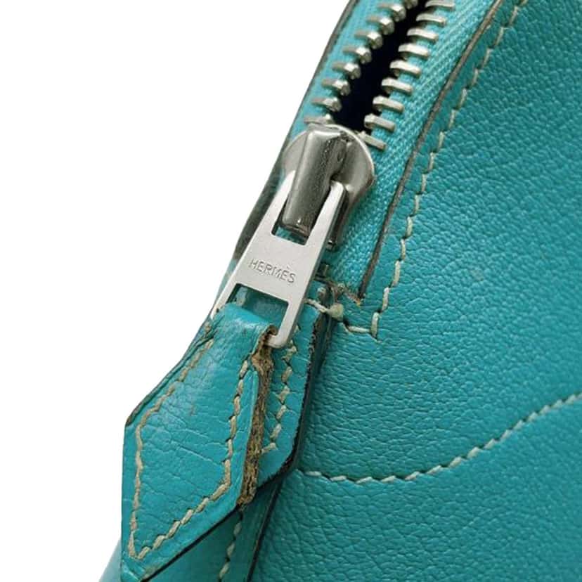 Hermès Chevre Mysore Bolide 27 Blue Leather Good condition - Box View