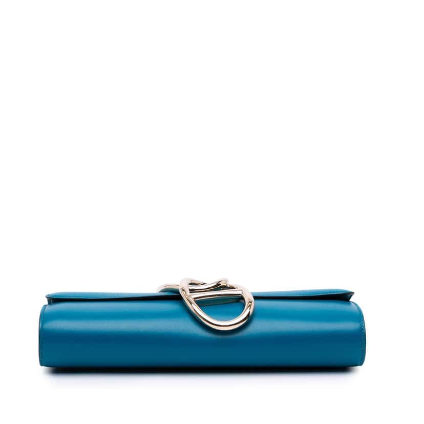 Hermès Tadelakt Egee Clutch Blue Leather Good condition - Inside View