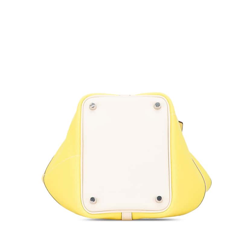 Hermès Toile Goeland and Swift Cargo Picotin Lock 18 Yellow Canvas Good condition - Inside View