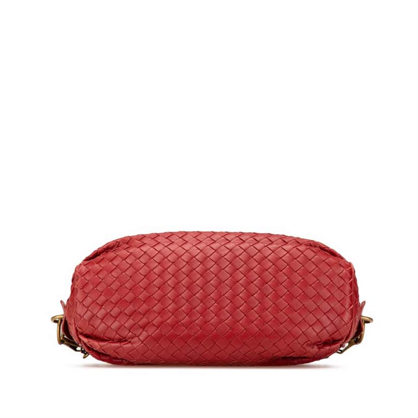 Bottega Veneta Nappa Intrecciato Crossbody Red Leather Good condition - Inside View