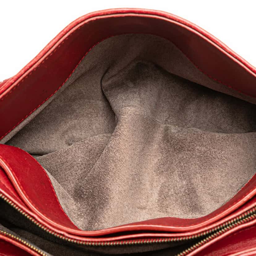 Bottega Veneta Nappa Intrecciato Crossbody Red Leather Good condition - Box View
