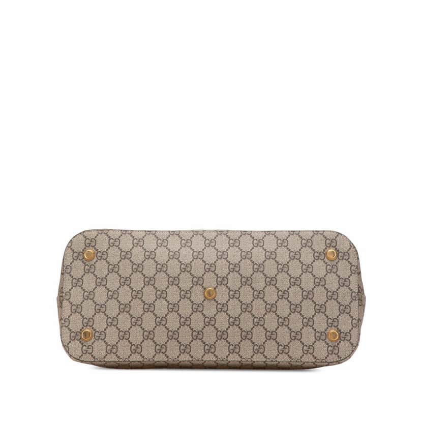 Gucci Balenciaga The Hacker Project Medium GG Supreme Ville Satchel Brown Canvas Good condition - Inside View