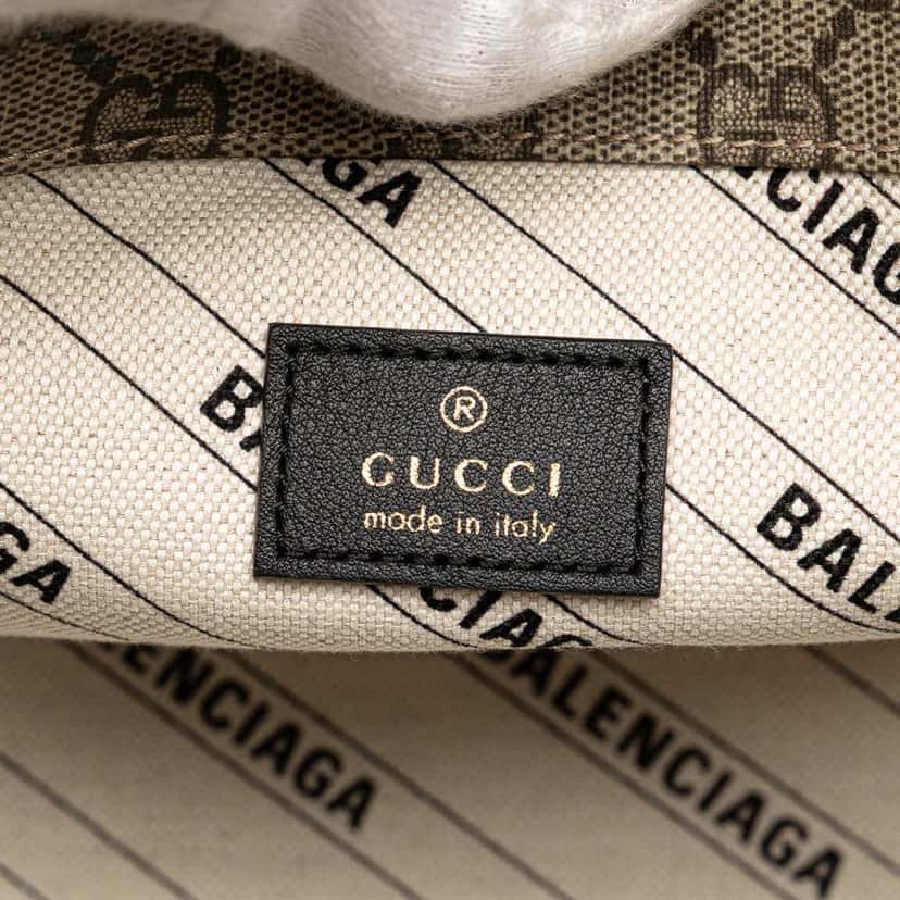 Gucci Balenciaga The Hacker Project Medium GG Supreme Ville Satchel Brown Canvas Good condition - Box View