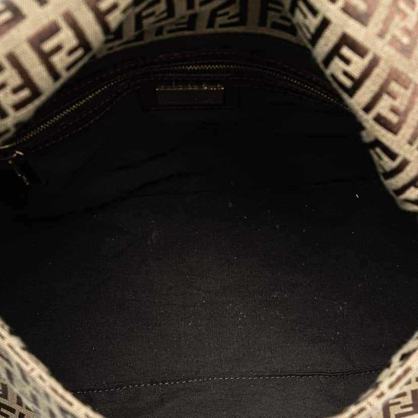Fendi Zucchino Canvas Mamma Forever Brown Canvas Good condition - Model View