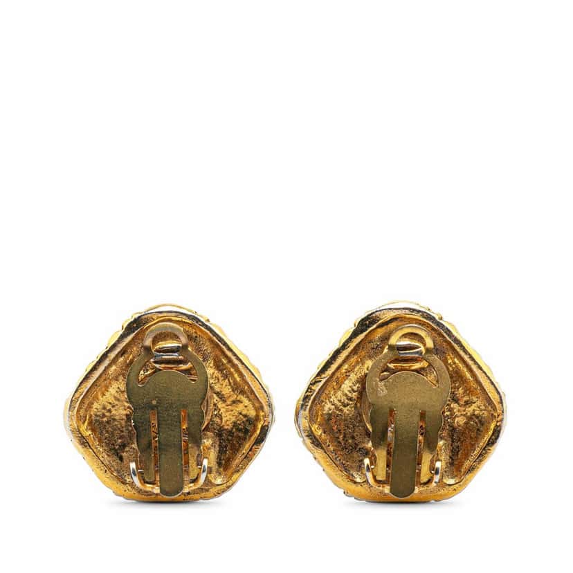 Chanel Gold Plated Clip On Earrings Gold Metal Good condition - Back View