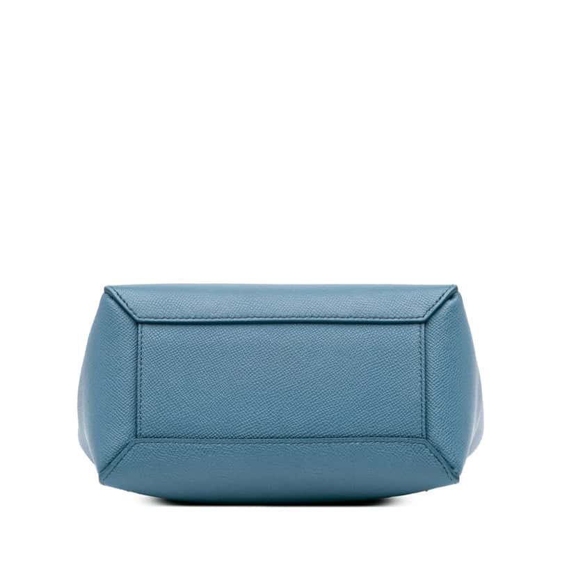 Celine Nano Grained Calfskin Belt Bag Blue Leather Good condition - Inside View