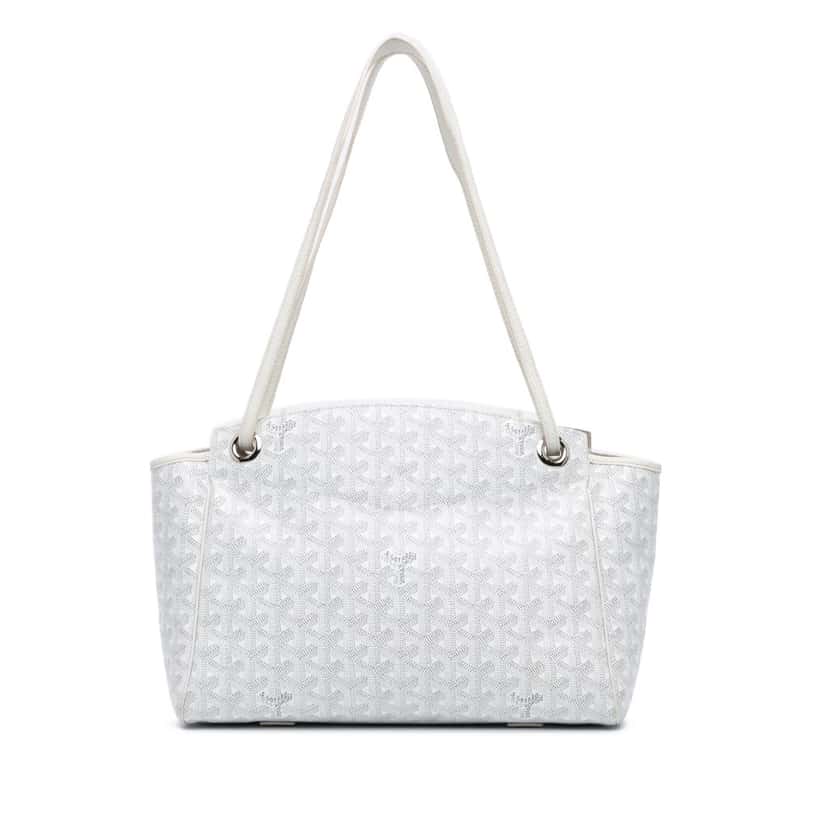 Goyard Goyardine Rouette PM White Canvas Good condition - Front View