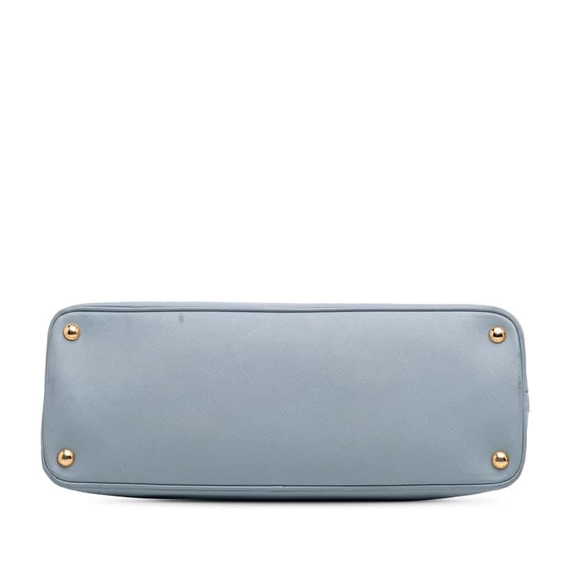 Prada Large Saffiano Lux Promenade Satchel Blue Leather Good condition - Inside View